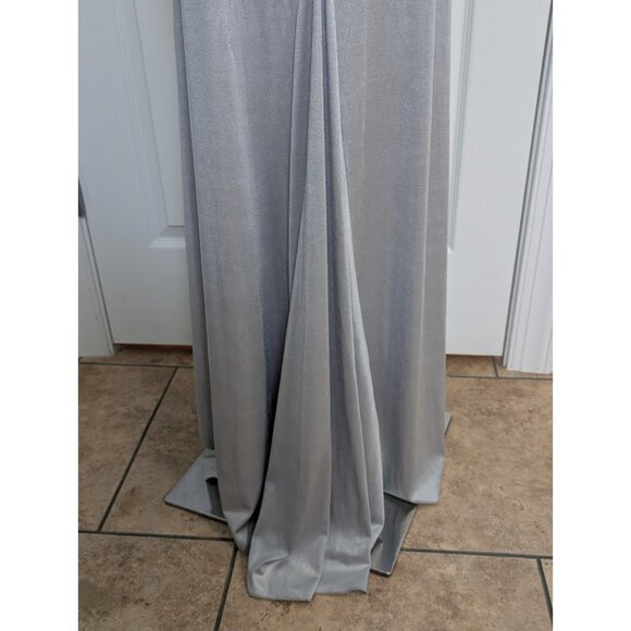 Vtg My Michelle Empire Halter Maxi Gown Sz M Silver Y2K Whimisigoth Fairy - Picture 10 of 16